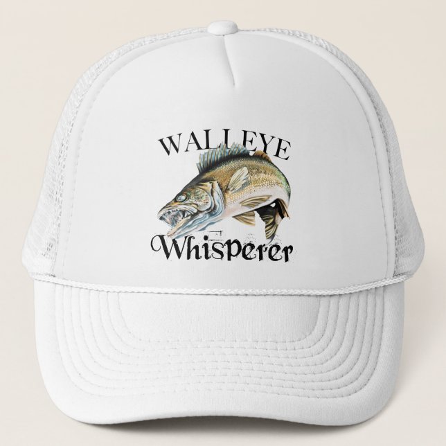 Walleye Whisperer Trucker Hat (Front)