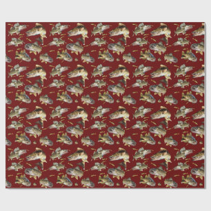 Walleyes Swimming Wrapping Paper
