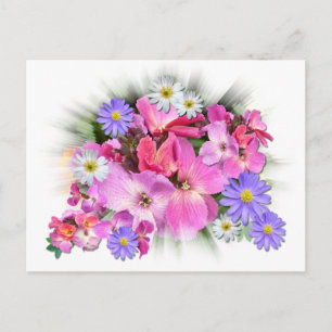WALLFLOWERS & ANEMONES ~ Postcard