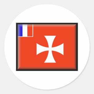 Wallis and Futuna Flag Classic Round Sticker