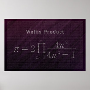 Wallis' Pi Formula - Math Poster
