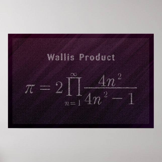 Wallis' Pi Formula - Math Poster (Front)