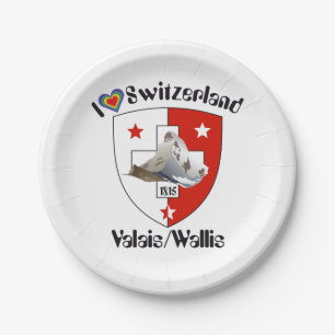 Wallis / Schweiz - Valais / Suisse Teller Paper Plate