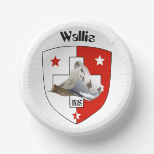 Wallis / Schweiz - Valais / Suisse Teller Schüssel Paper Plate