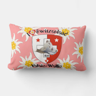 Wallis Valais Schweiz Suisse Kissen Lumbar Cushion