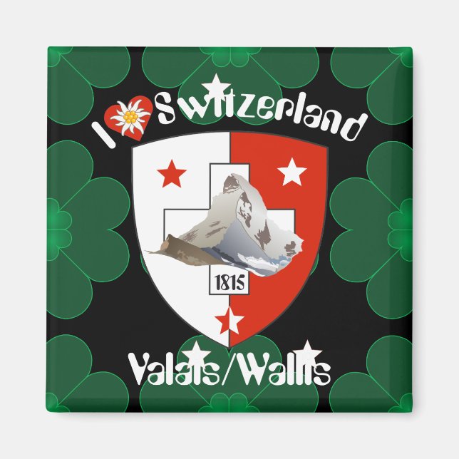 Wallis Valais Schweiz Suisse Magnete Magnet (Front)