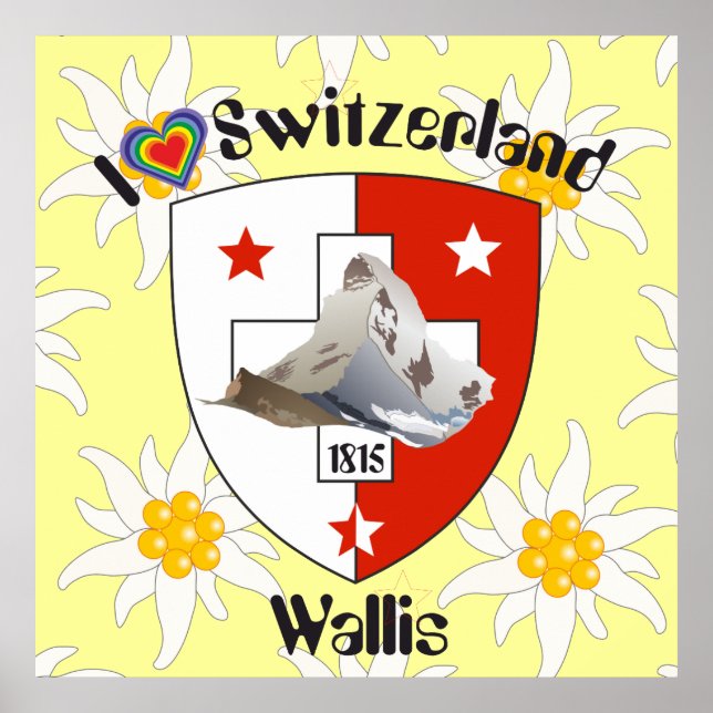 Wallis Valais Schweiz Suisse Poster (Front)