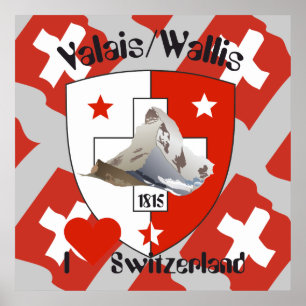 Wallis Valais Switzerland Suisse Poster