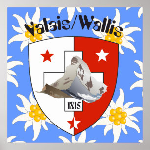 Wallis Valais Switzerland Suisse Poster