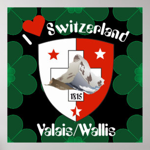 Wallis Valais Switzerland Suisse Poster