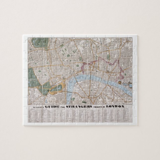 Wallis's Guide for Strangers Through London, 1841 Jigsaw Puzzle (Horizontal)