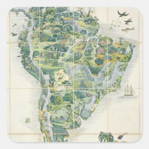 Wallis's New Game of Wanderers in the Square Sticker
