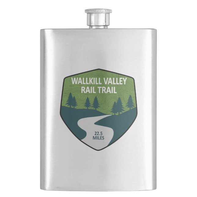 Wallkill Valley Rail Trail Hip Flask (Front)