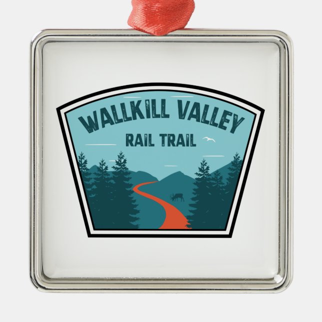 Wallkill Valley Rail Trail Metal Ornament (Front)