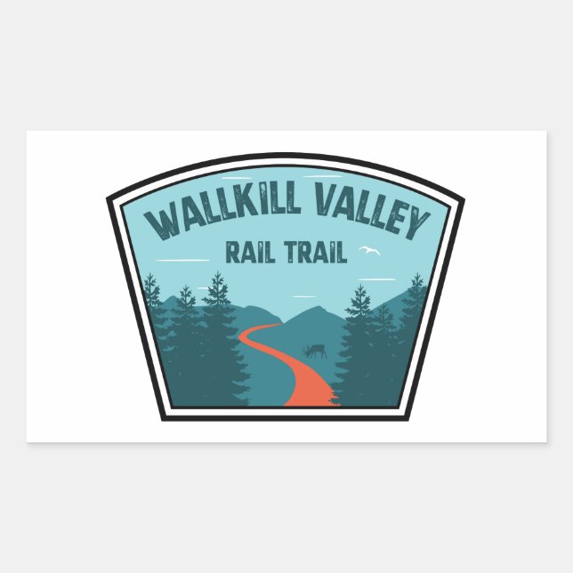 Wallkill Valley Rail Trail Rectangular Sticker (Front)