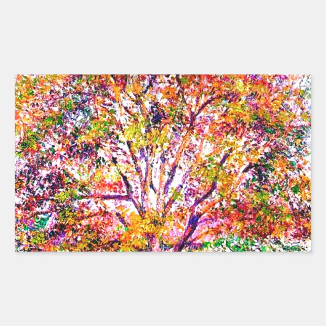Wallnut And Apple Trees In Bloom Camille Pissarro Rectangular Sticker (Front)