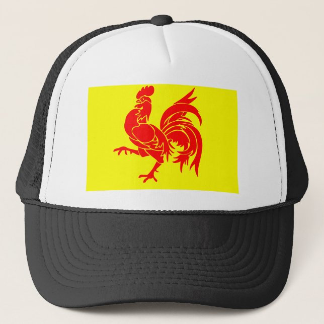 Wallon Rooster Trucker Hat (Front)