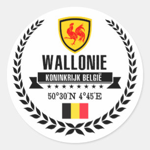 Wallonie Classic Round Sticker