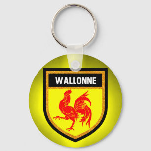 Wallonne Flag Key Ring