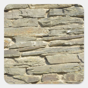Walloon style of stonework square sticker