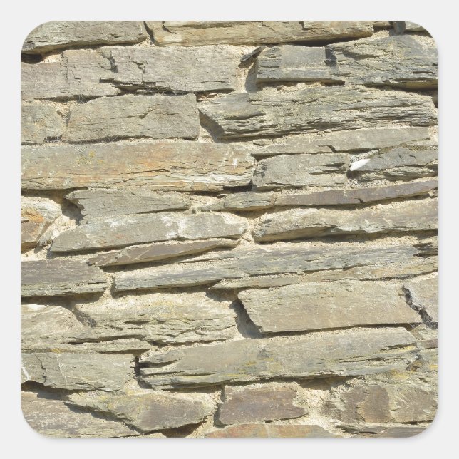 Walloon style of stonework square sticker (Front)