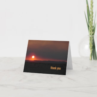 Wallow Fire Sunrise, NM Thank You Card