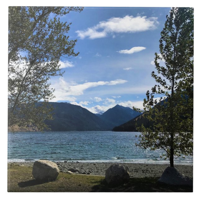 Wallowa Lake, Oregon Ceramic Tile (Front)