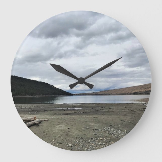 Wallowa Lake, Oregon Large Clock (Front)