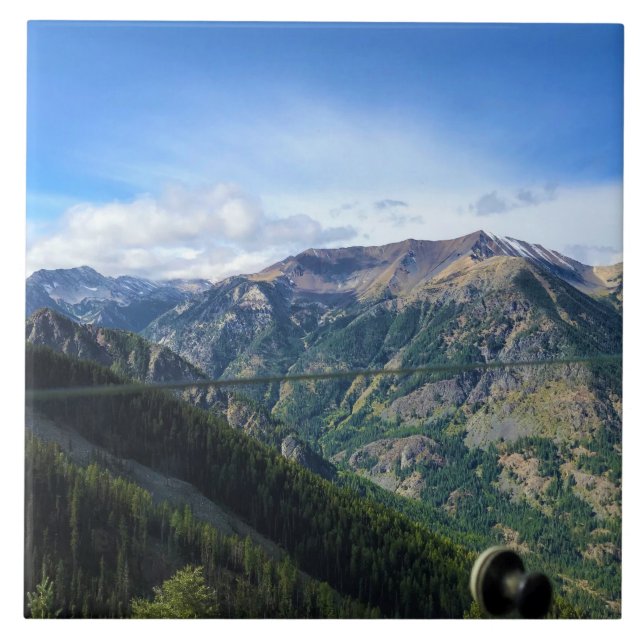 Wallowa Mountains, OR Ceramic Tile (Front)
