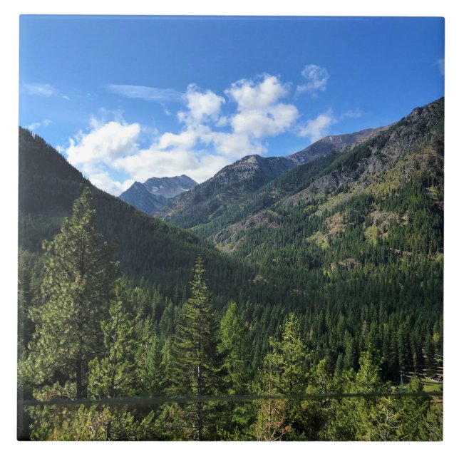 Wallowa Mountains, OR Ceramic Tile (Front)