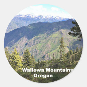 Wallowa Mountains, Oregon Classic Round Sticker