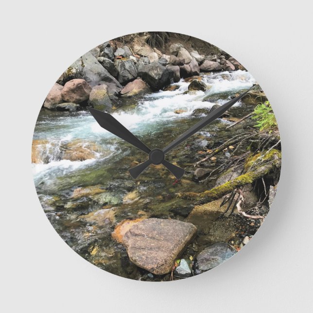 Wallowa River, OR Round Clock (Front)
