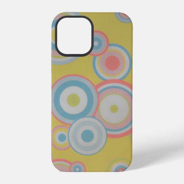 Wallpaper-70s-80s-circles-texture iPhone Case (Back)