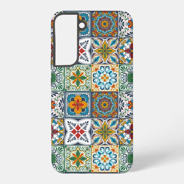 Wallpaper Backsplashes/Talavera inspired tiles Samsung Galaxy S22+ Case (Back)