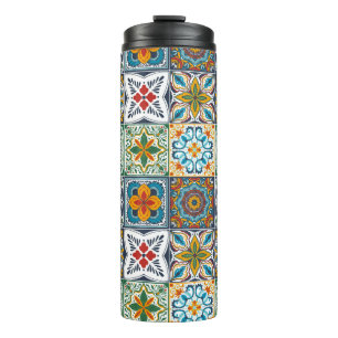 Wallpaper Backsplashes/Talavera inspired tiles Thermal Tumbler