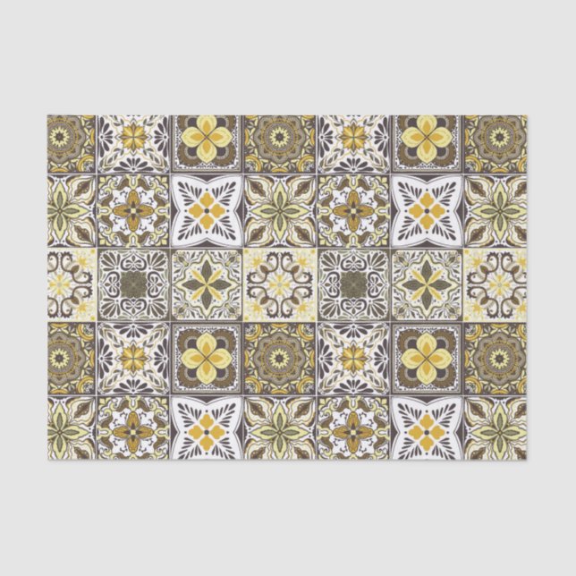 Wallpaper Backsplashes/Talavera inspired tiles/ Tissue Paper (Front)