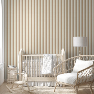 Wallpaper Beige & White Stripe