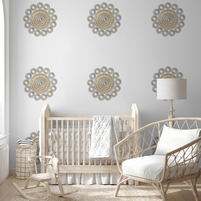 Wallpaper Brown Beige Rope Circular  (Kids)