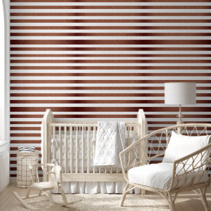 Wallpaper Brown & White Stripe