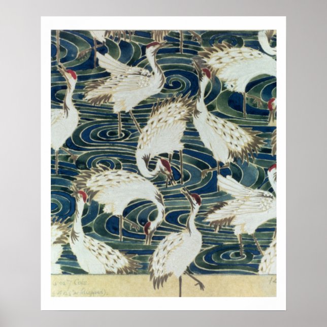 Wallpaper design, by the Silver Studio, c.1890 Poster (Front)