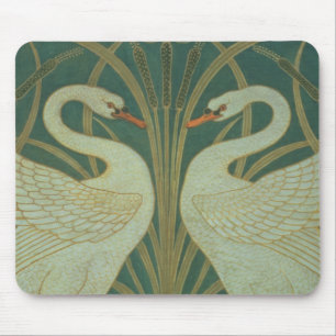 Wallpaper Design for panel of "Swan, Rush & Iris" Mouse Pad