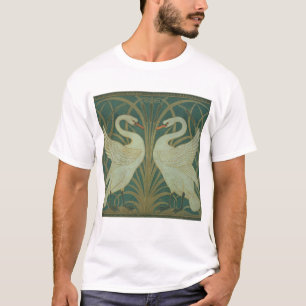 Wallpaper Design for panel of "Swan, Rush & Iris" T-Shirt