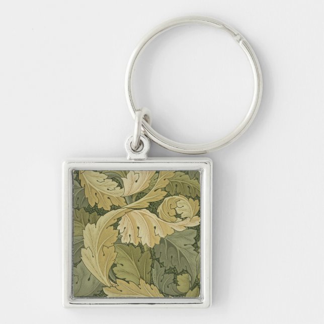 Wallpaper Design with Acanthus/Woodland colours, 1 Key Ring (Front)