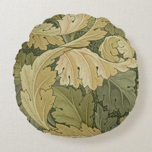Wallpaper Design with Acanthus/Woodland colours, 1 Round Cushion