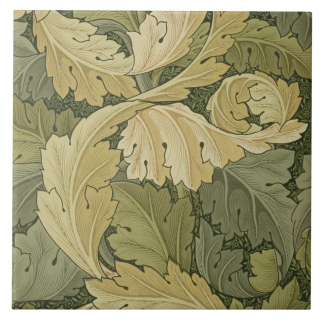 Wallpaper Design with Acanthus/Woodland colours, 1 Tile (Front)