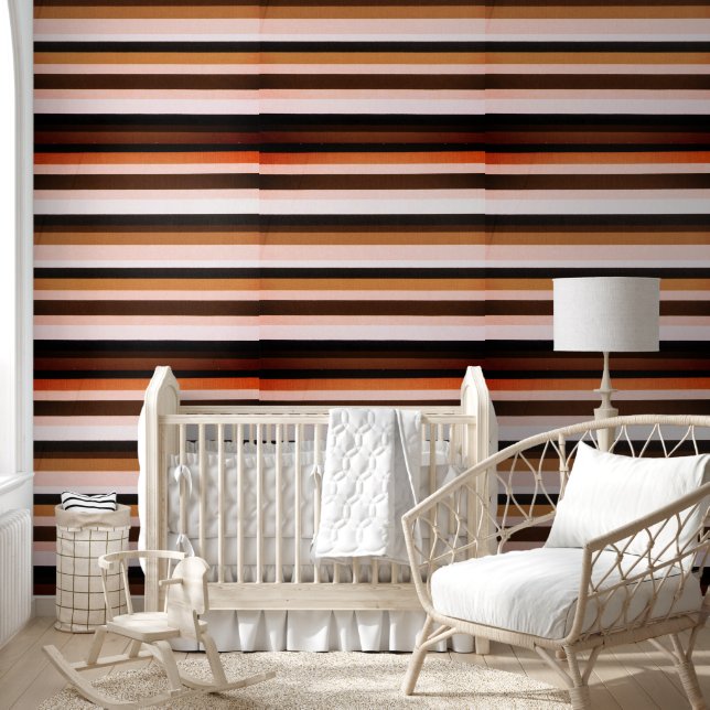 Wallpaper Earth Tone Stripes (Kids)