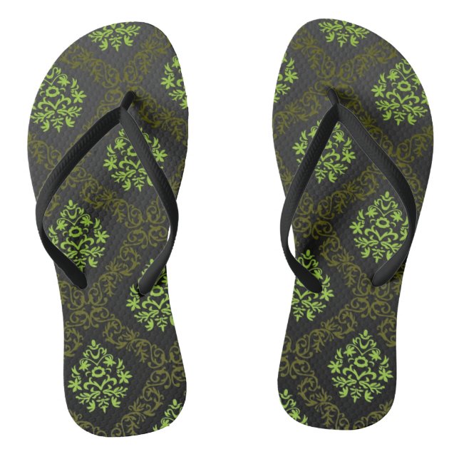 Wallpaper Floral Green Thongs (Footbed)