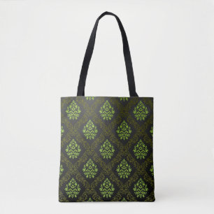 Wallpaper Floral Green Tote Bag