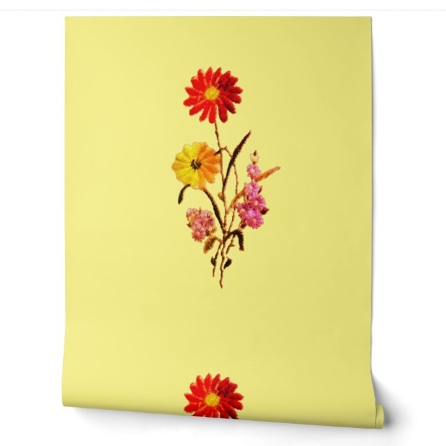 Wallpaper flower style design (Unrolling)