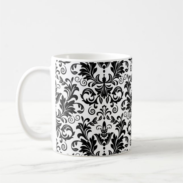 Wallpaper in the style of Baroque. Seamless backgr Coffee Mug (Left)